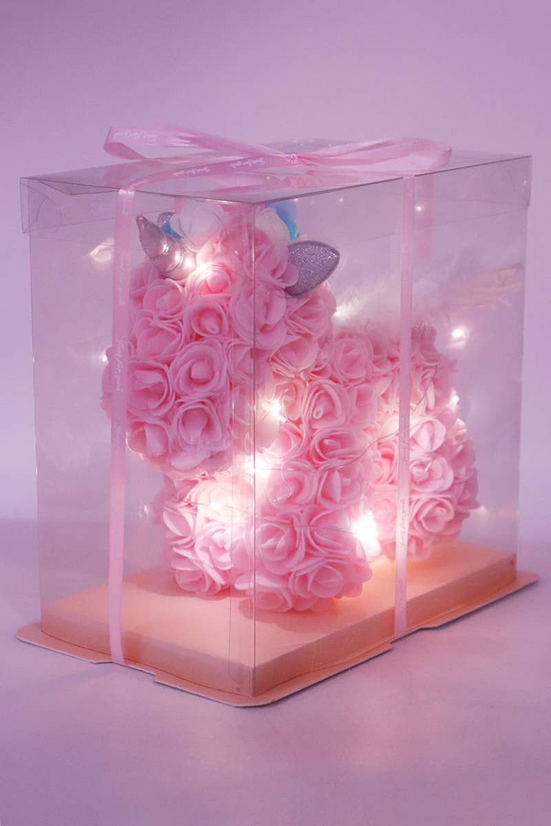Forever LED Light Rose Unicorn Pony with Gift Box