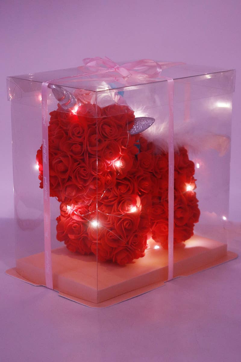 Forever LED Light Rose Unicorn Pony with Gift Box