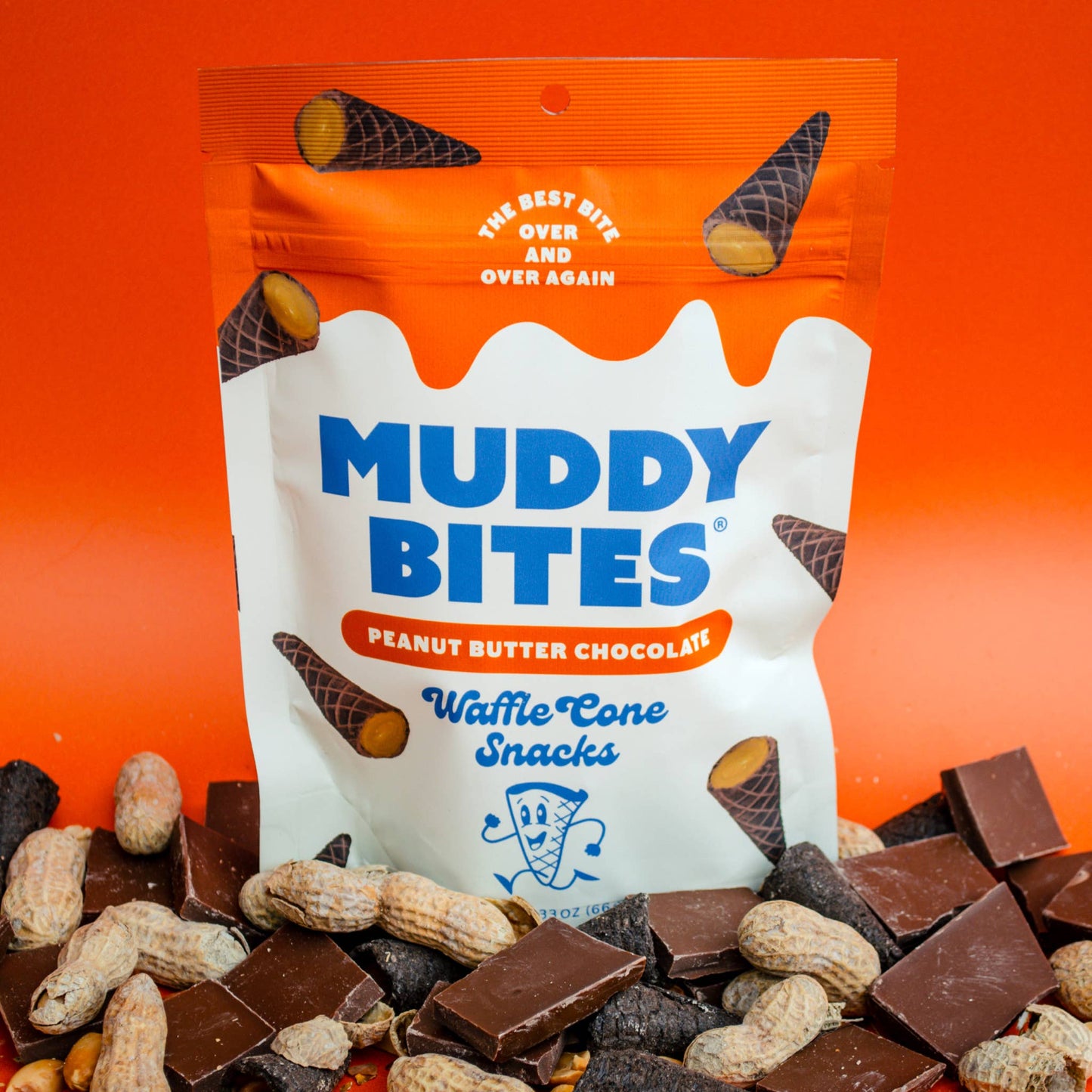 Peanut Butter Chocolate Waffle Cone Snacks