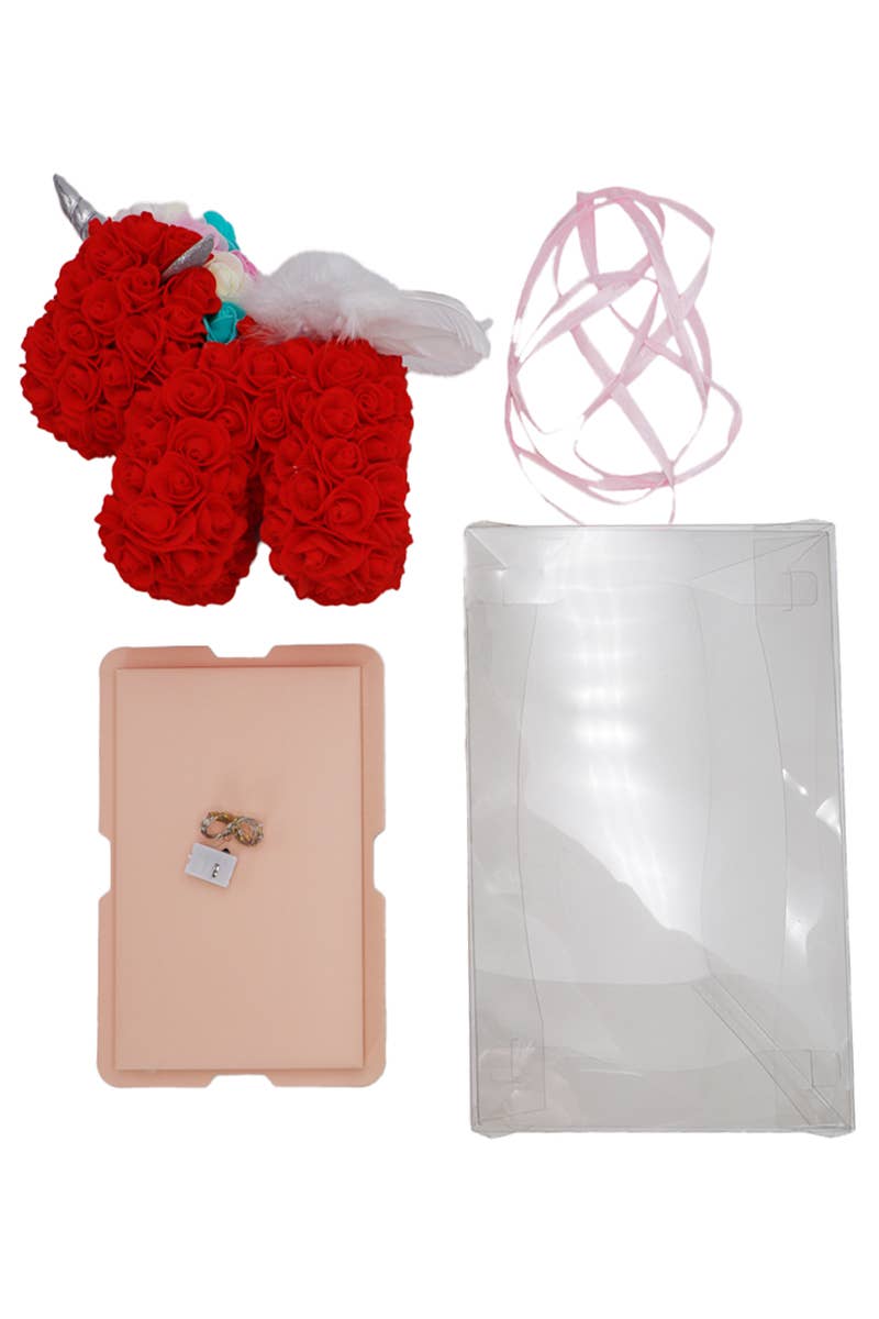 Forever LED Light Rose Unicorn Pony with Gift Box