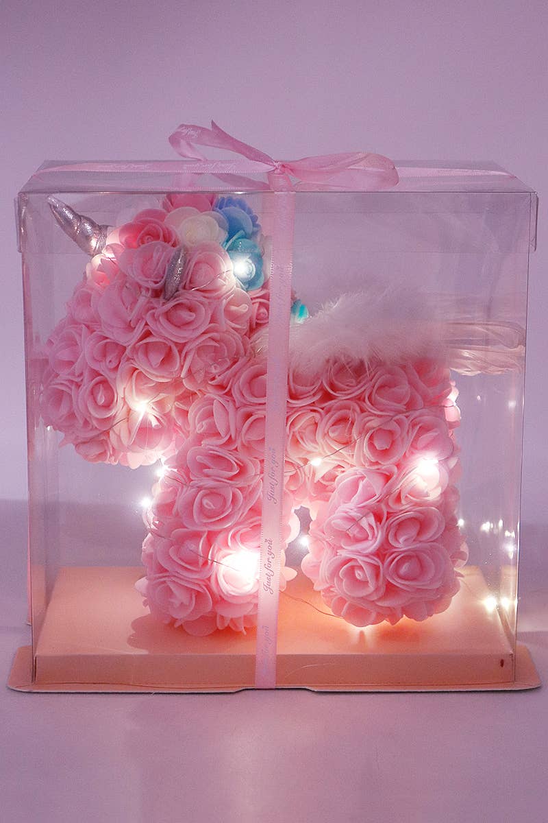 Forever LED Light Rose Unicorn Pony with Gift Box