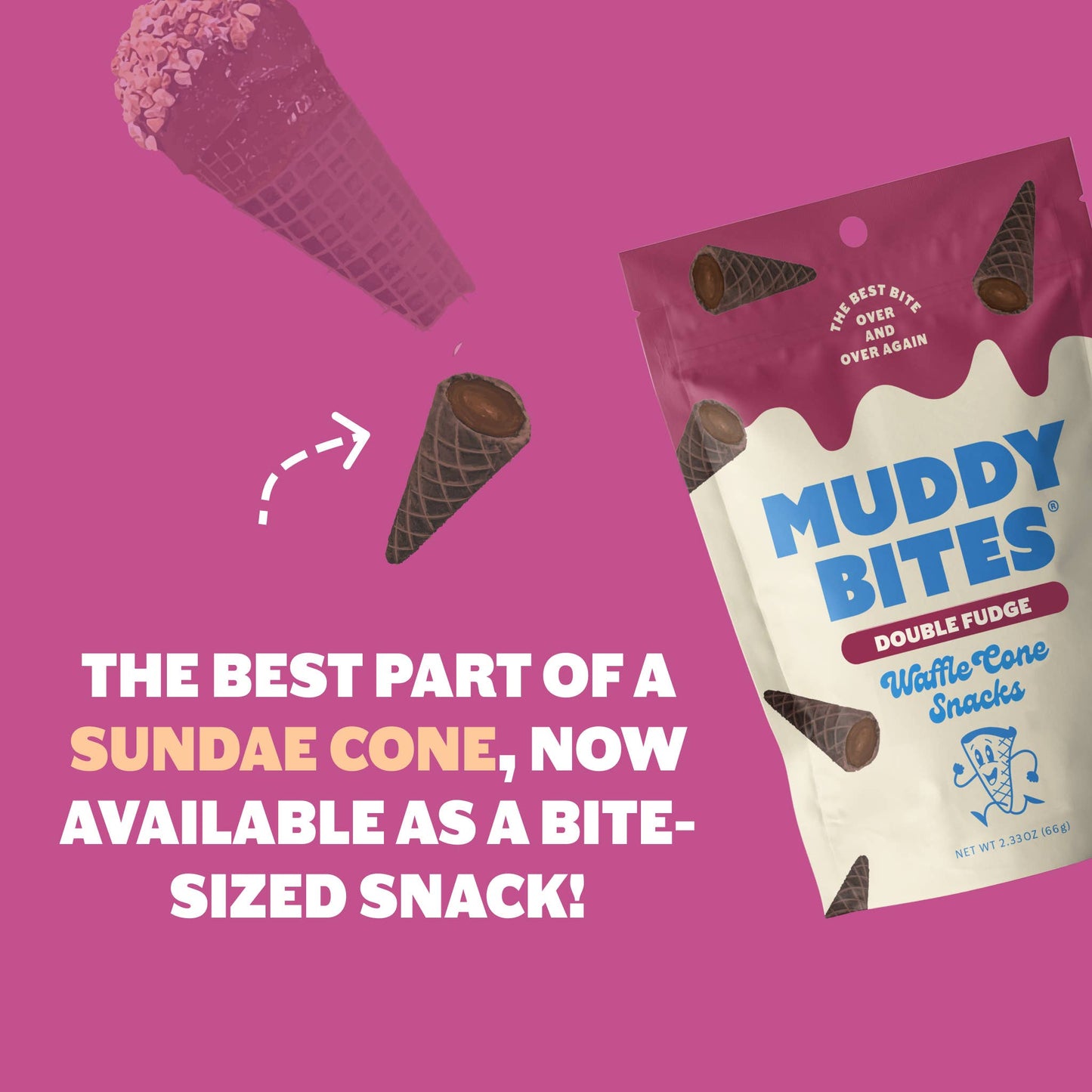 Double Fudge Waffle Cone Snacks