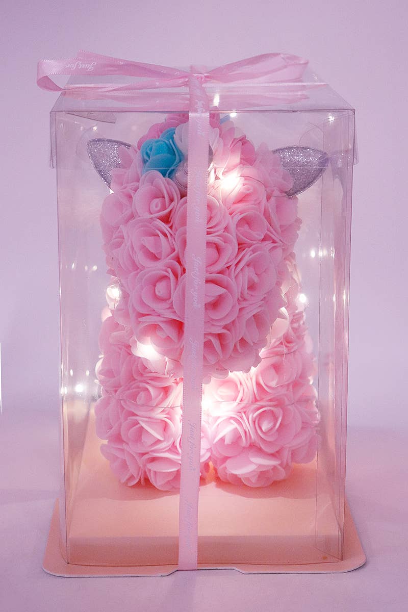 Forever LED Light Rose Unicorn Pony with Gift Box