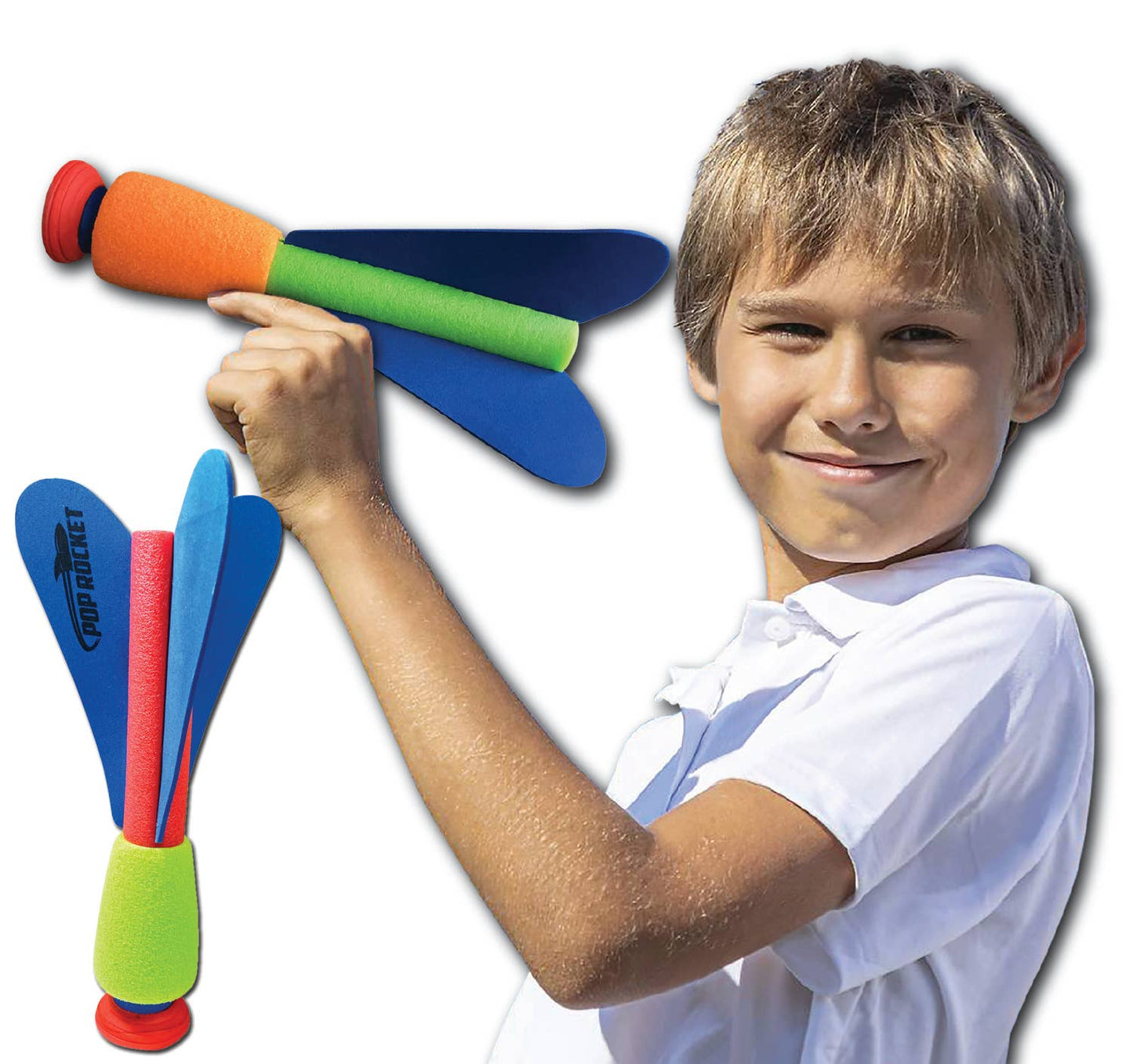 Pop Rocket, Super Sticky Foam Rocket Individual: Red