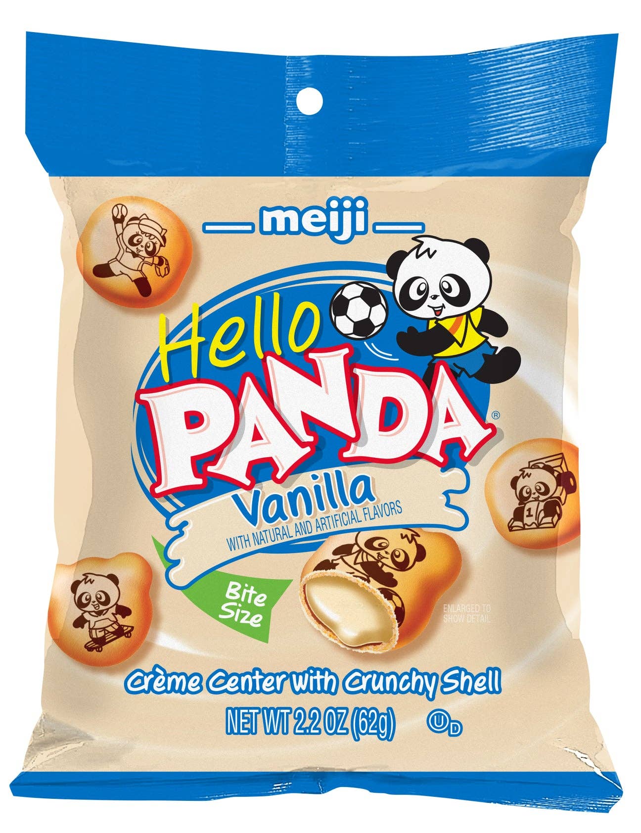 Meiji Hello Panda, Vanilla 2.2oz Bag, 6ct