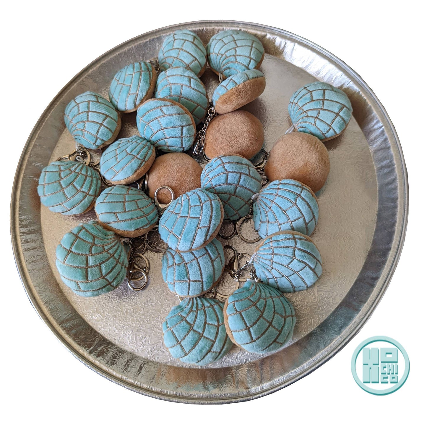 Plush Concha Key Chains, Pastel Colors: Pastel Green (Mint) / Singles