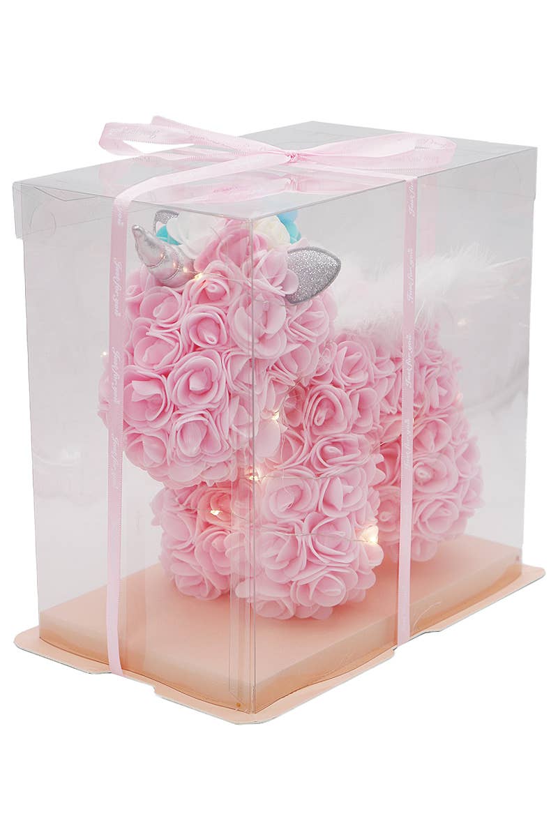 Forever LED Light Rose Unicorn Pony with Gift Box