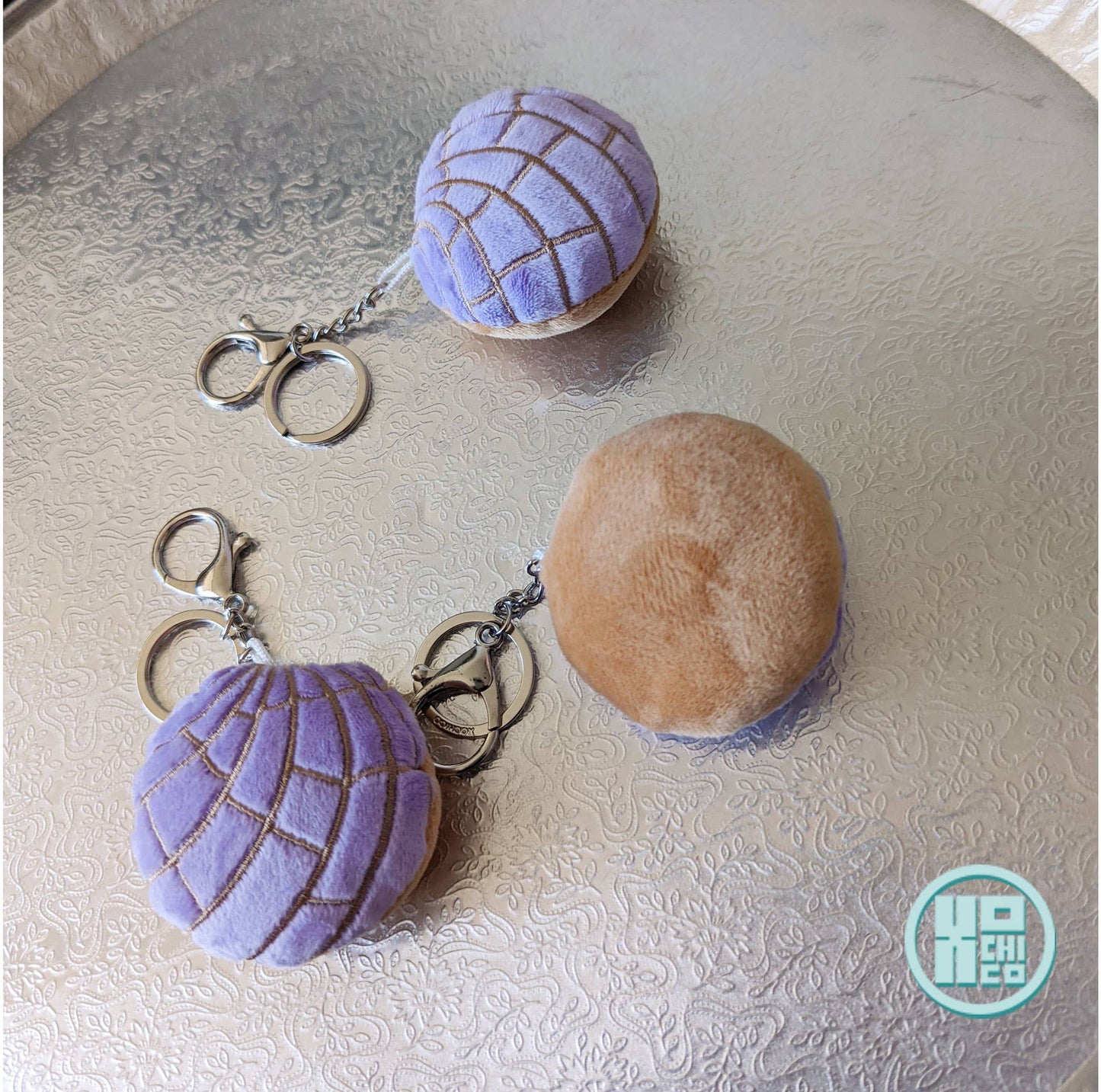 Plush Concha Key Chains, Pastel Colors: Pastel Yellow / Singles