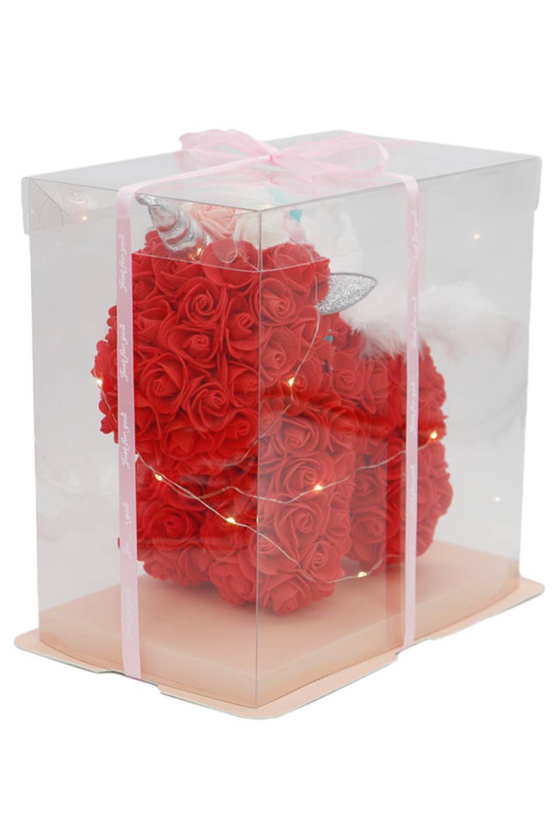 Forever LED Light Rose Unicorn Pony with Gift Box
