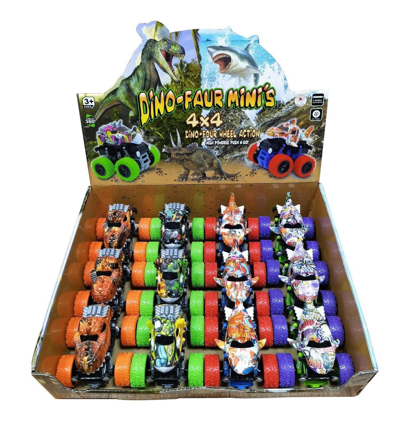 Dino-Faur Mini Friction Powered Push N Go Display
