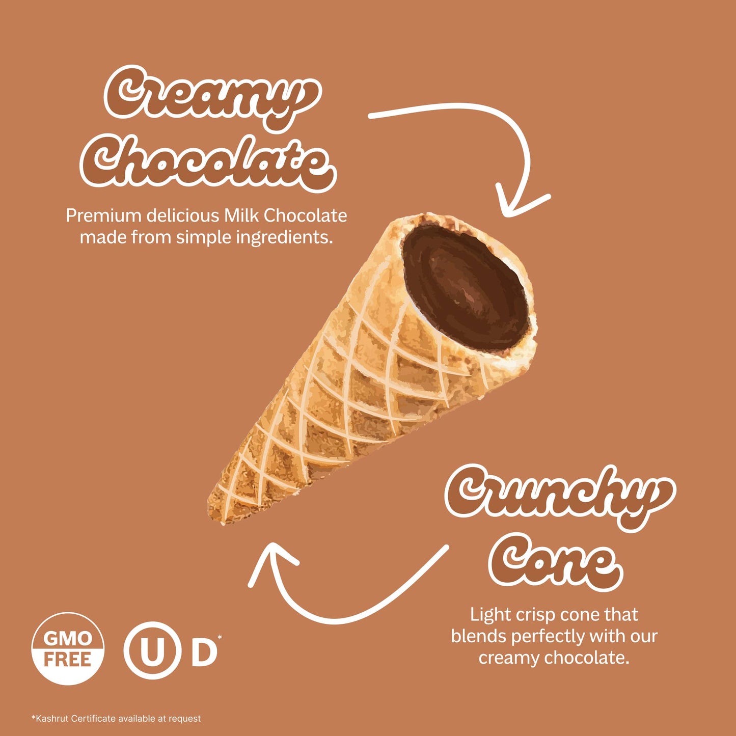 Milk Chocolate Bite-Sized Waffle Cones Snacks