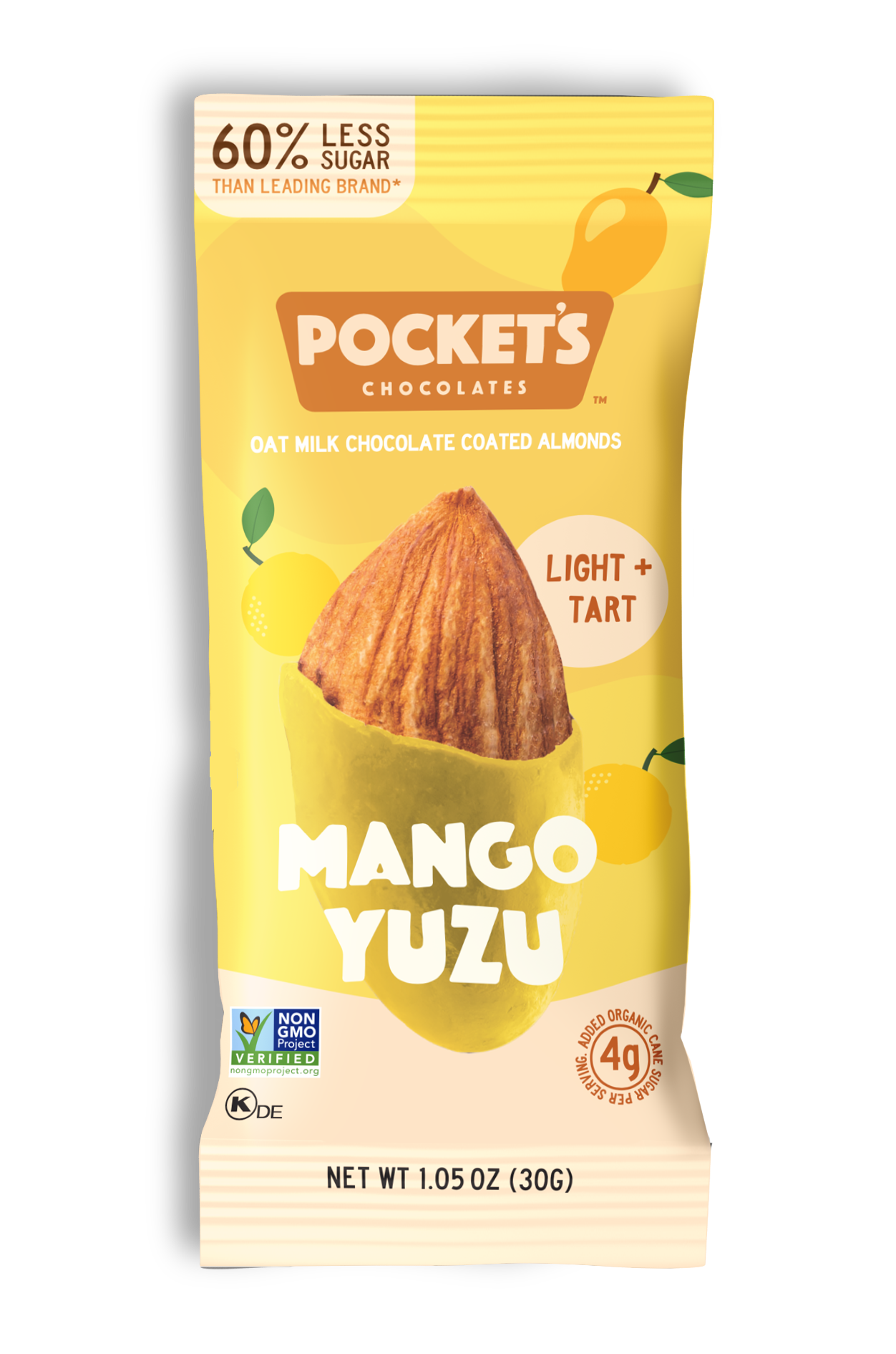 Mango Yuzu Chocolate Almonds, 1.05 oz Single Serve Packs