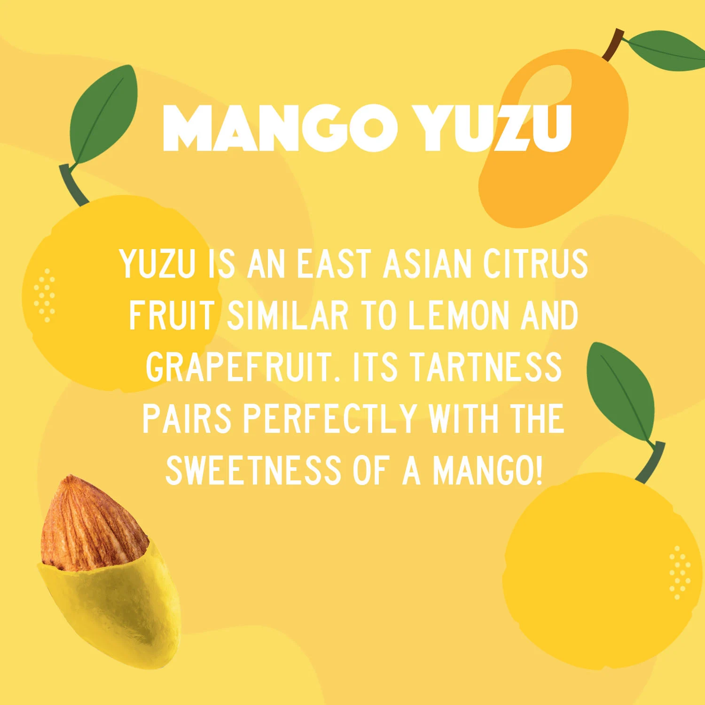 Mango Yuzu Chocolate Almonds, 1.05 oz Single Serve Packs