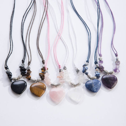 Gemstone Heart Pendants