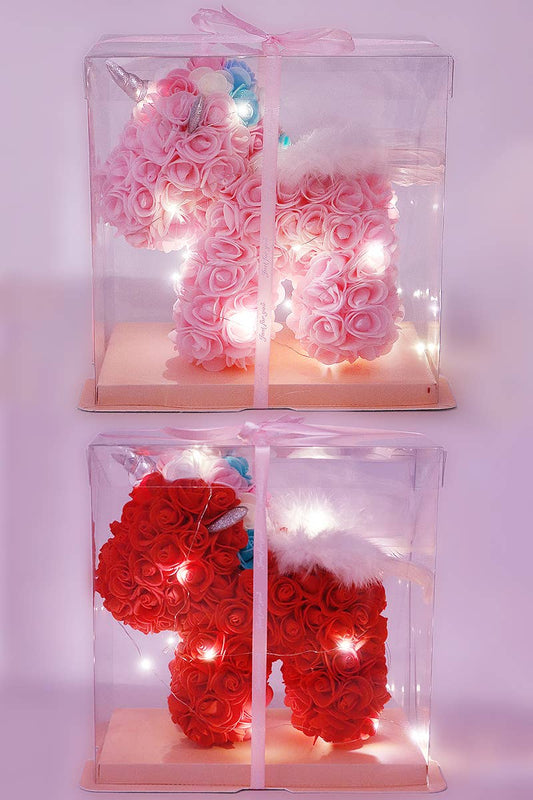 Forever LED Light Rose Unicorn Pony with Gift Box
