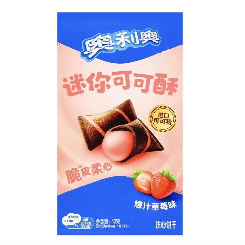 OREO Mini Cocoa Crispy Strawberry Flavor 40g