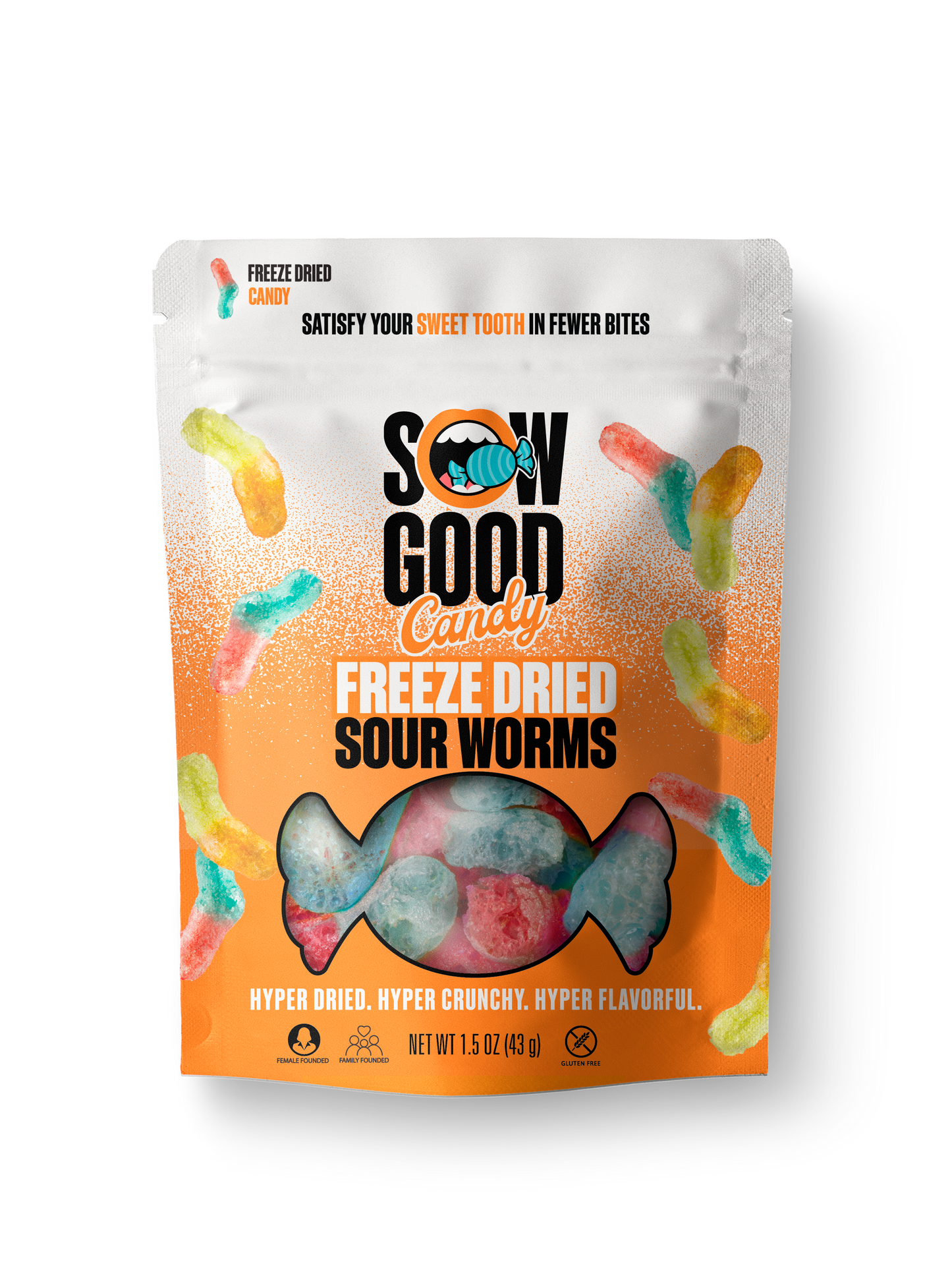 Freeze Dried Sour Worms