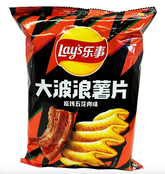 Lay‘s Big Wave Potato Texas Grilled Pork Flavor chips